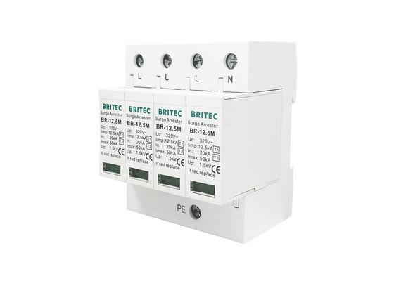 اكتب 1 + 2 حامي عرام ضد البرق AC التيار 4 القطب عرام