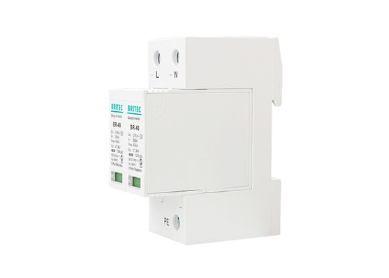 صواعق الصواعق الدرجة الثانية ايماكس 40kA 2P 20-40kA الدين السكك الحديدية عرام الحماية على الجهد SPD