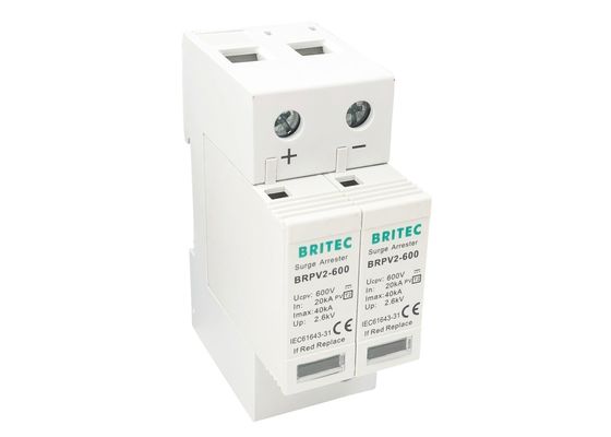 قابل للتوصيل 2 القطب 600V صواعق الطاقة الشمسية لمحول الطاقة الشمسية