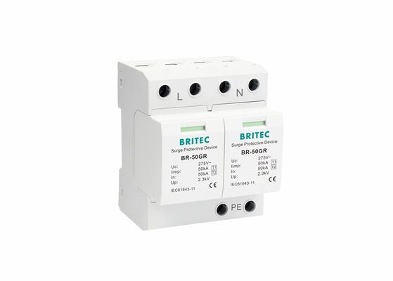 نظام التيار المتردد 2P 50KA T1 جهاز حماية البرق