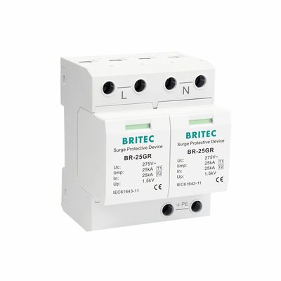 BRITEC BR-25GR 2P 275V نوع 1 جهاز الحماية من الزيادة الحرارية الحماية من البرق
