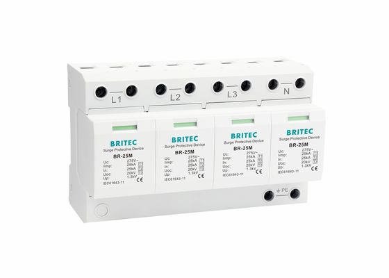 الوقاية من الرعد 4 قطب نوع 1 حماية الطفرة الهيكل البلاستيكي الحراري