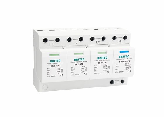 مانعة صواعق للحماية من الصواعق 25 كيلو أمبير، من النوع الحراري، ثلاثية الأطوار