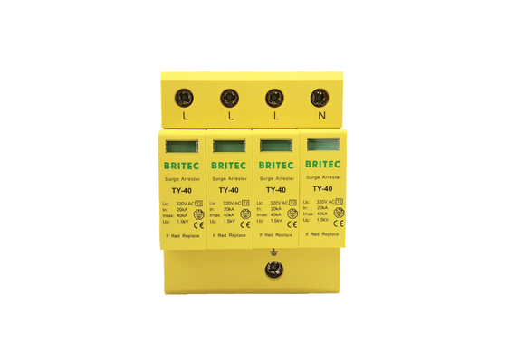 4P 40KA AC الحماية من البرق 3 مرحلة حماية التوتر الوقفي الفئة C IP20