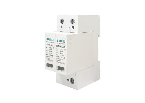 40kA Type 2 Surge Protector 1P + NPE Din Rail Mounting