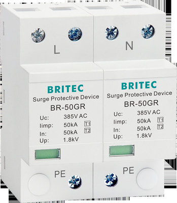 BR-50GR 1+1 جهاز حماية من التيار المتردد spd t1 مانعات التيار المتردد للحماية من الرعد