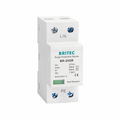 25kA فئة I نوع1 جهاز حماية من التموجات الوقائية Uc 150V 275V 320V T1