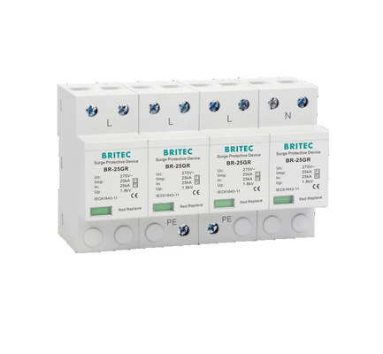 BR-50GR 275 3P Spd Ac النوع 1 جهاز حماية الطفرة مانع الصواعق T1 T2 ثلاث مراحل