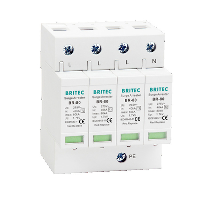 BR-80275 2P SPD مانع الصواعق AC Class II الحماية من الصواعق