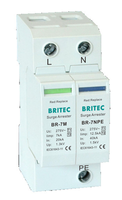 BR-7M 4P T1+T2 جهاز إيقاف الزيادة B+C Spd جهاز حماية الزيادة spd