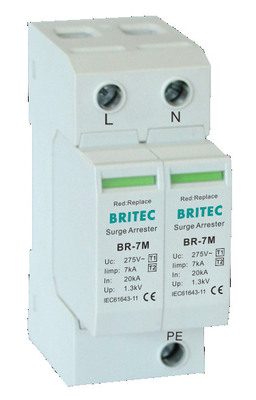 BR-7M 4P T1+T2 جهاز إيقاف الزيادة B+C Spd جهاز حماية الزيادة spd