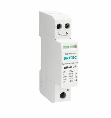 BR-40DP 2P 275v جهاز الحماية من التيار الكهربائي القياسي نوع 3 Spd