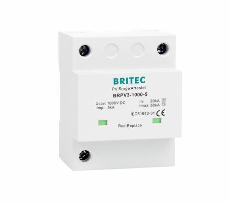 BRPV3-1000-5 T1 50kA DC 1000V 5kA pv عداد التيار الكهربائي الوقاية من التيار الشمسي