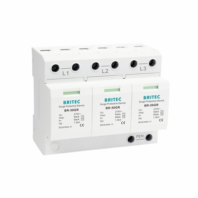 BRITEC BR-50GR 3P نوع 1 إيقاف الزيادة 50ka جهاز حماية الزيادة spd t1 t2 ac ثلاثي المراحل ac spd