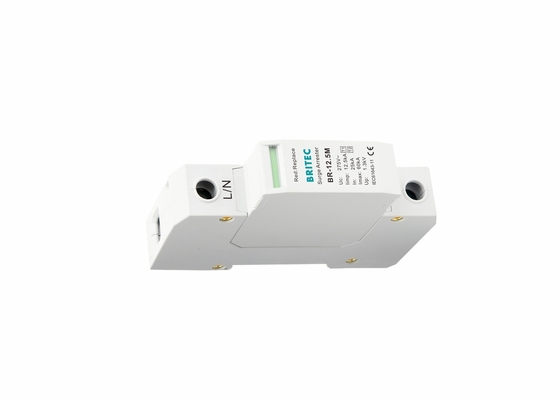 الدرجة I + II Iimp 12.5ka Spd إيقاف البرق 1p حماية الطفرات الكهربائية