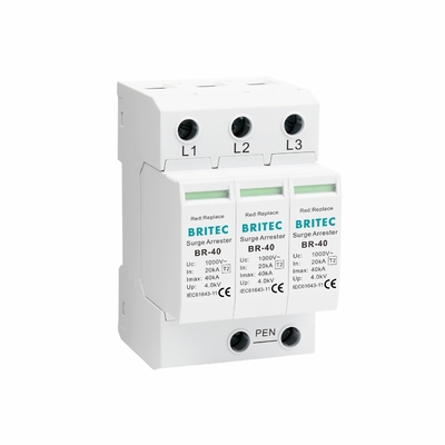 BR-40 690 3P النوع 2 690V 800V 1000V حماية التيار المتردد عالية الجهد وقاية التيار المتردد 3 مرحلة جهاز حماية التيار المتردد