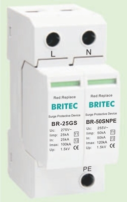 BR-25GS 1+1 spd t1 25ka حماية من التهابات الطاقة البرقية حماية من التهابات الطاقة النوع spd