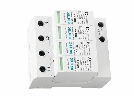 40ka 4P SPD AC 320V النوع 2 MOV AC Power Surge Protector