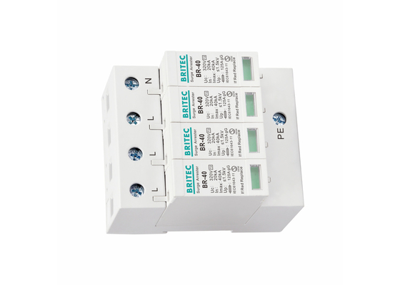 SPD T2 320V 4P 40KA نوع 2 حماية الطفرة حماية البرق