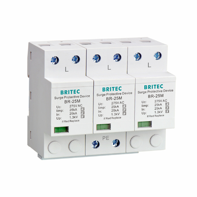 BR-25M 3P Class I spd Surge Protector وظيفة تشوير عن بعد مانع الصواعق