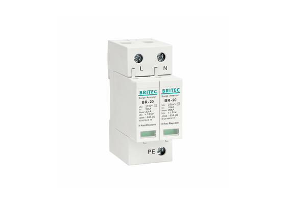 10kA / 20kA فئة C جهاز حماية من زيادة الطاقة من مرحلة واحدة 2P AC Protector SPD