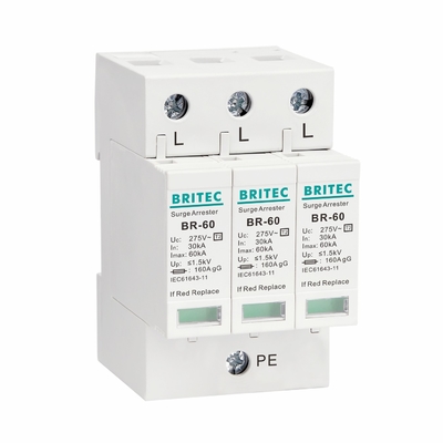 BR275-60 3P + 1 60kA Type 2 Surge Protection Device SPD جهاز الحماية من الرعد