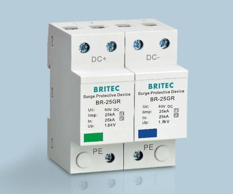 BR-25GR 48V Class I مانع الصواعق منخفض الجهد 25kA 48V SPD Surge Filter واقي من الصواعق