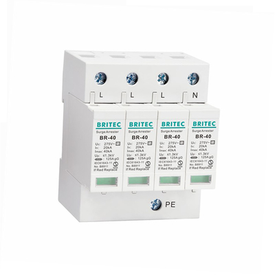 BR-40 1P + 1 40kA Type 2 Surge Protection Device Arrester Singel Phase Lightning Protection spd