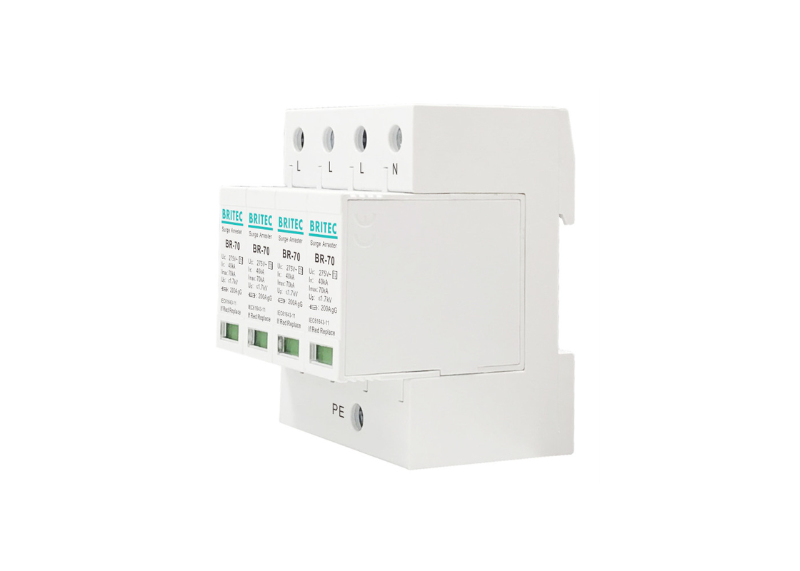70kA من النوع 2 جهاز حماية الطفرة ， BRITEC 4P Surge Protector