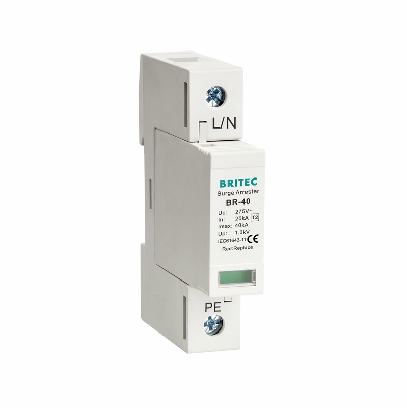 CB / S معتمد من النوع 2 40kA واقي عرام 150V / 275V / 320V / 385V / 440V