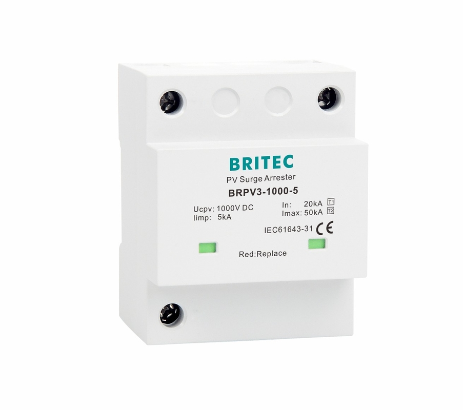 BRPV3-1000-5 T1 50kA DC 1000V 5kA pv عداد التيار الكهربائي الوقاية من التيار الشمسي