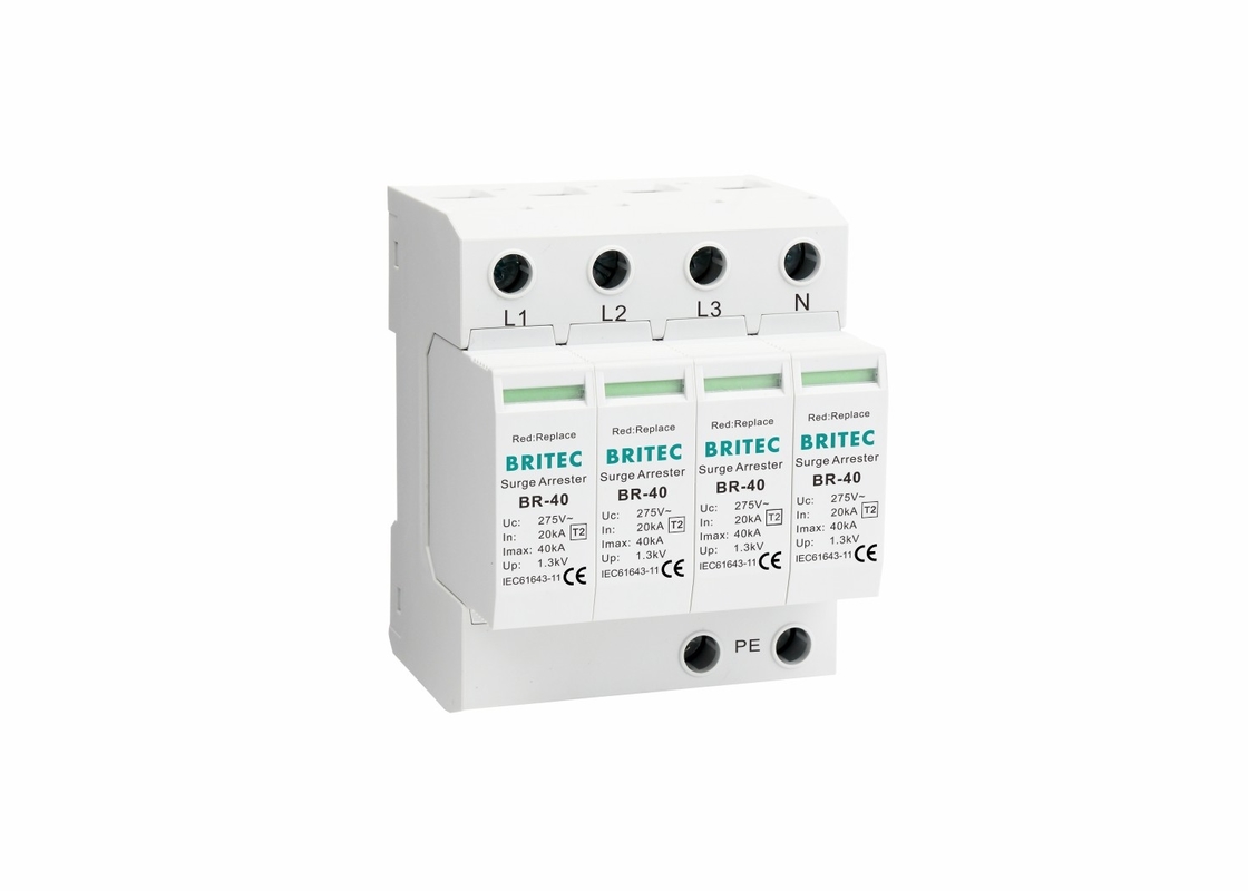UL94-V0 35mm دين ريل 40ka نوع 2 حماية البرق