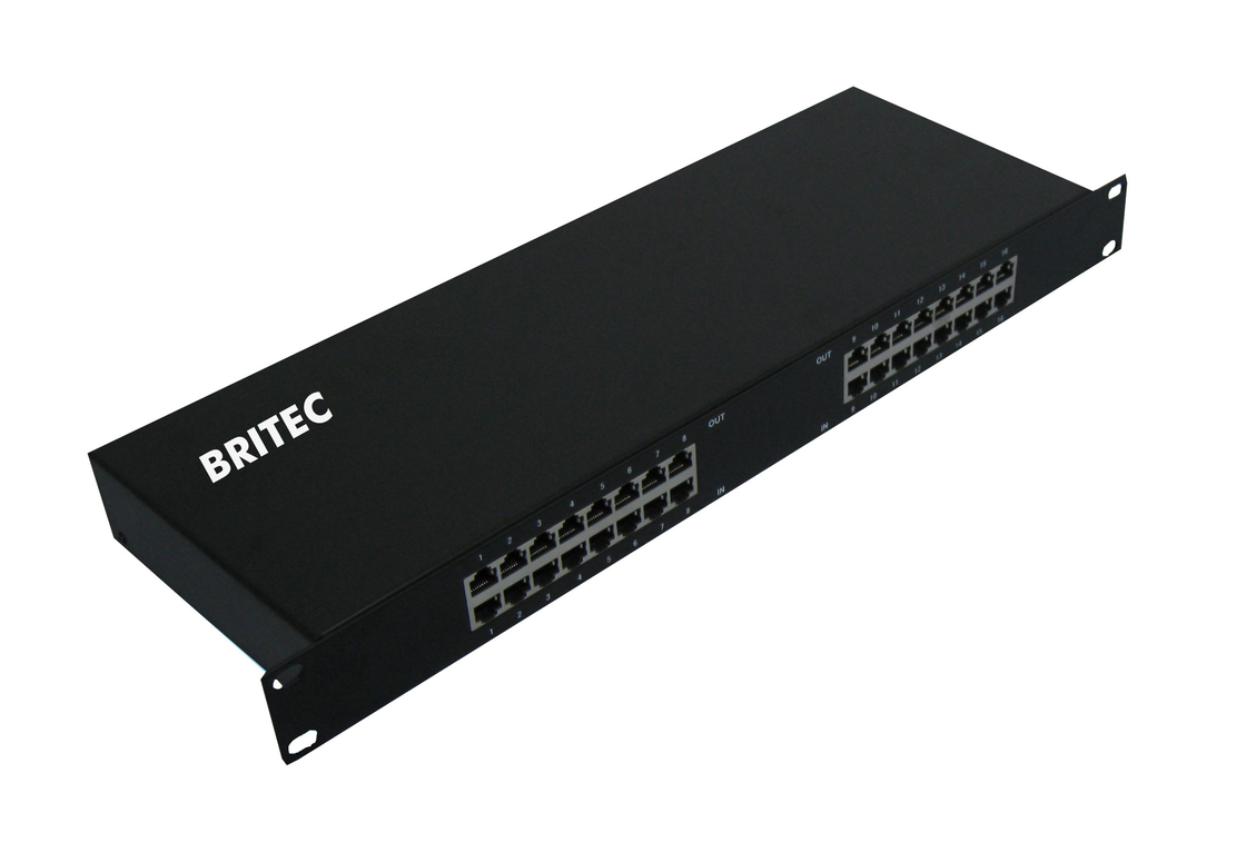BRRJ45L-16R 1000Mbps / 100Mbps RJ45 حماية زيادة حرارية شبكة صعود رف حماية زيادة حرارية إثرنيت حماية البرق إثرنيت