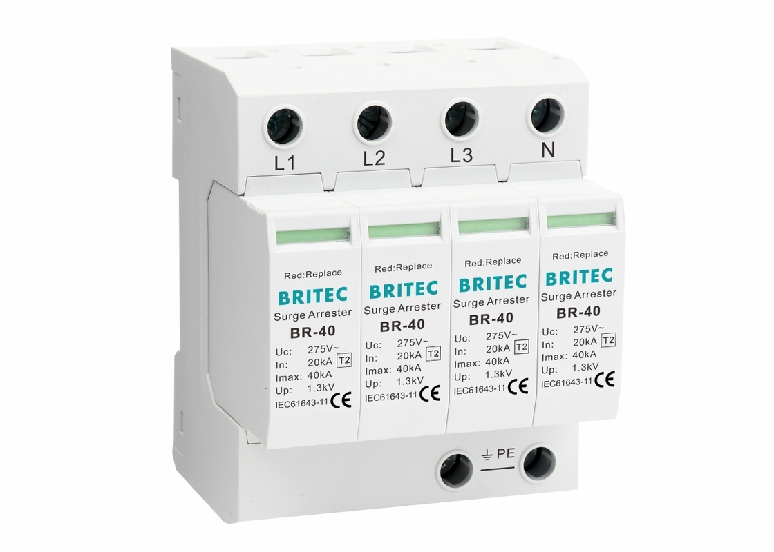 40ka 4P SPD AC 320V النوع 2 MOV AC Power Surge Protector