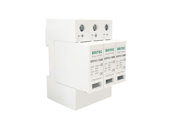 1000V من الدرجة الثانية DC مانع الصواعق الشمسية الكهروضوئية