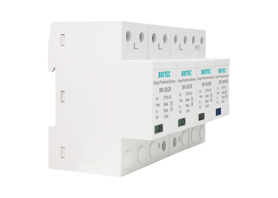 Class I T1 50KA 3P + NPE Surge Protector 150V / 275V / 320V SPD عالية الطاقة