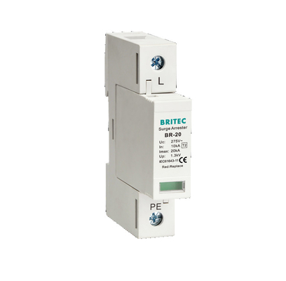 BR-20 1P + 1 40kA Singel Phase Type 2 Surge Protection جهاز مانع الصواعق Spd