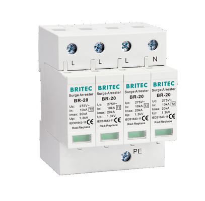 BR-20 1P + 1 40kA Singel Phase Type 2 Surge Protection جهاز مانع الصواعق Spd