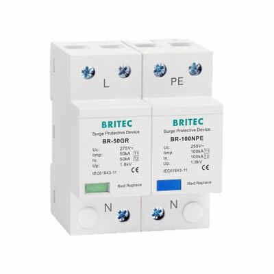 جهاز حماية من التموجات الأولية Iimp 50kA الدرجة B حماية من البرق