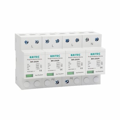 25kA T1 Surge Protector Iimp 4P BRITEC مانع الصواعق للحماية من الصواعق