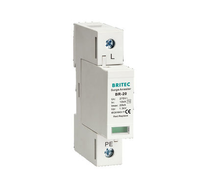 BR-20 3P + 1 20kA جهاز حماية من التوترات Spd حماية من التوترات الأرضية البرق Arrester الرعد محافظ من التوترات ثلاثية المراحل حماية من التوترات الطاقة SPD المصنع Spd أجهزة حماية من التوترات