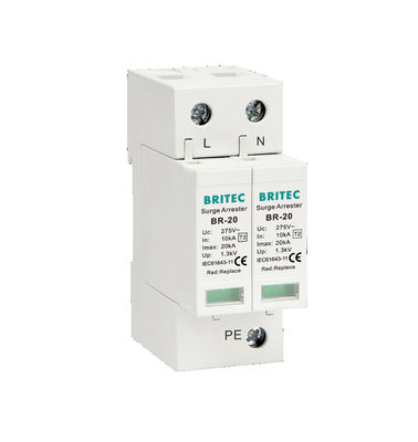 BR-20 3P + 1 20kA جهاز حماية من التوترات Spd حماية من التوترات الأرضية البرق Arrester الرعد محافظ من التوترات ثلاثية المراحل حماية من التوترات الطاقة SPD المصنع Spd أجهزة حماية من التوترات