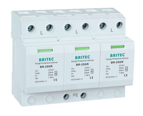 BR-25GR 1 + 1 Lightning 25kA Type 1 Surge Protection جهاز الحماية من الرعد spd
