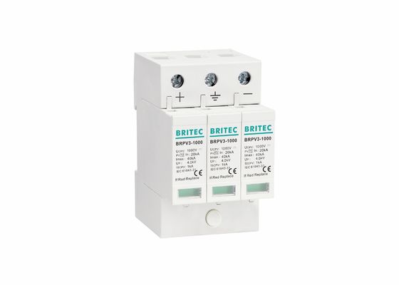 استجابة سريعة DC 1000V 40ka جهاز حماية الطفرة الشمسية SPD