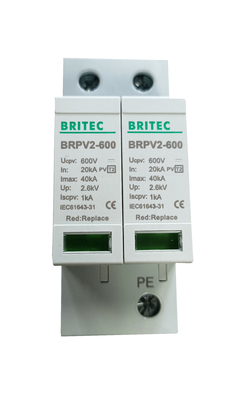 BRPV2 500 PV Surge Arrester DC12V 24V 48V 500V 690V 800V 1000V جهاز حماية الحماية