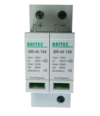 BRPV2 500 PV Surge Arrester DC12V 24V 48V 500V 690V 800V 1000V جهاز حماية الحماية