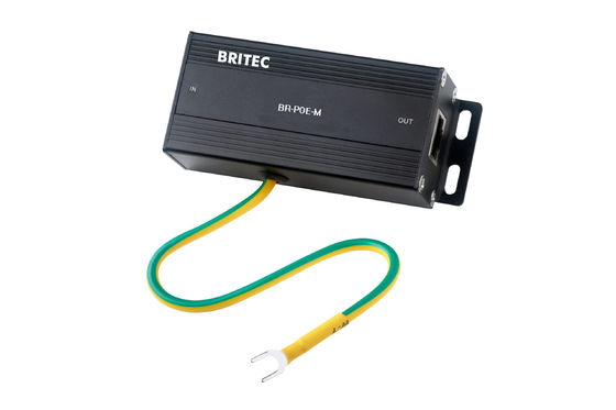 BR-POE-M اتصال إيثرنت RJ45 حماية من الاندفاع PoE واقي من اندفاع التيار الكهربائي لإيثرنت شبكة البرق POE جيجابت 1000 ميجابت في الثانية Rj45 واقي من اندفاع التيار الكهربائي لإيثرنت خارجي منفذ شبكة صناعية غلاف معدني