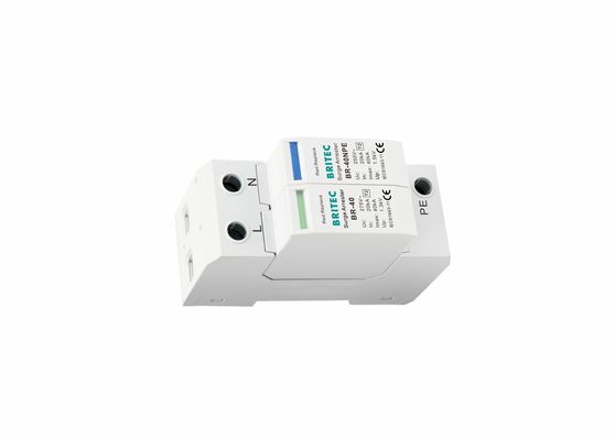 TVSS 150V / 275V / 320V / 385V / 440V 40KA دين السكك الحديدية الطاقة الحماية البرقية الضغط العصبي الموقف مرحلة واحدة