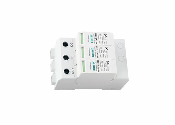 1000VDC 3P نظام الطاقة الشمسية الضوئية الحماية من الزحام النووي SPD 35mm Din Rail
