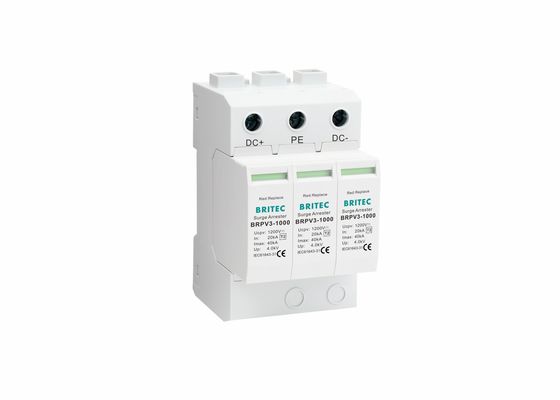 1000VDC 3P نظام الطاقة الشمسية الضوئية الحماية من الزحام النووي SPD 35mm Din Rail